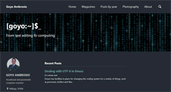 Desktop Screenshot of goyoambrosio.com